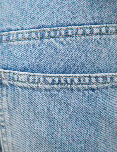 Bermuda en jean coton denim bleach homme