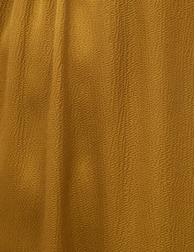 Robe bretelle satin&eacute;e col rond vert olive femme