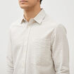 Chemise boyfriend en coton ecru homme