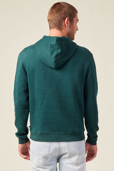 Sweat à capuche vert foncé homme