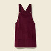 Robe sans manches en velours bordeaux femme