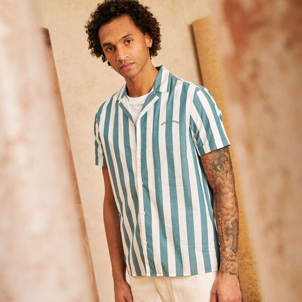 chemise eco responsable vert fonce homme Chemise éco-responsable vert foncé homme