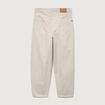 Jeans large longueur 32 en coton denim beige homme