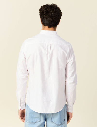 Chemise manches longues rose pastel homme