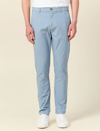 Pantalon slim Instinct chino bleu gris homme