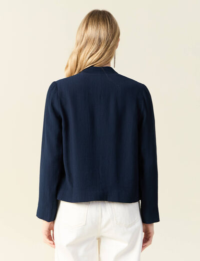 Veste esprit blazer fluide bleu marine femme