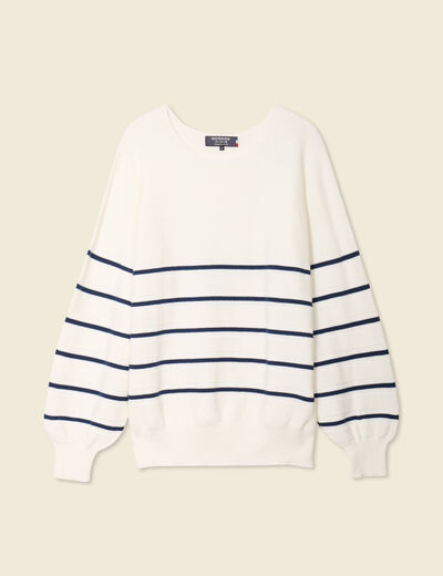 Pull manches longues bleu marine femme