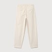 Pantalon large en velours ecru homme