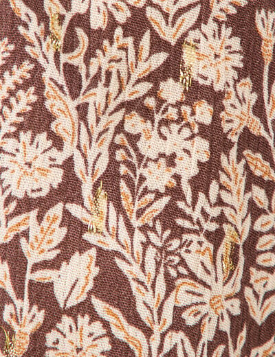 Robe manches longues marron femme