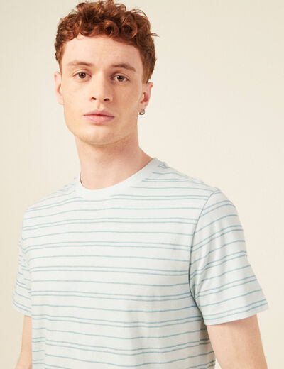 T-shirt éco-responsable bleu ciel homme