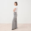 Jeans large taille haute denim gris femme