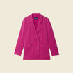 Veste blazer double boutonnage violet clair femme