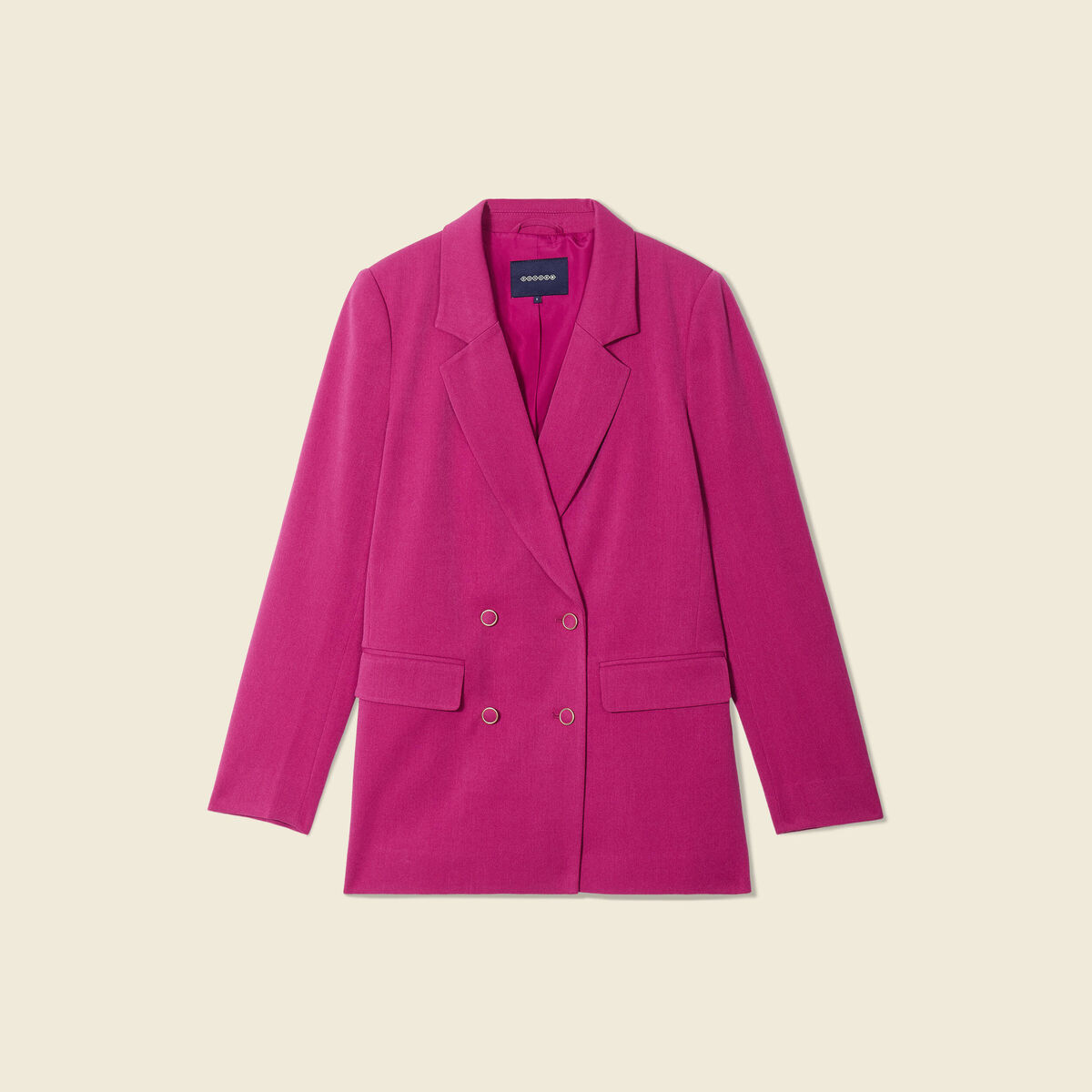 Veste blazer double boutonnage violet clair femme
