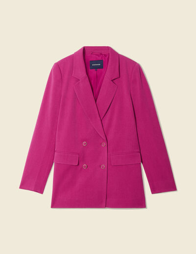 Veste blazer double boutonnage violet clair femme