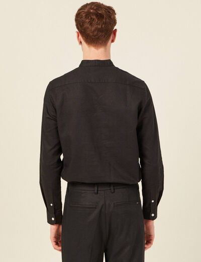 Chemise manches longues noir homme