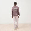 Sweat col rond manches longues mauve homme