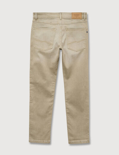 Jeans straight longueur 32 denim vert kaki homme