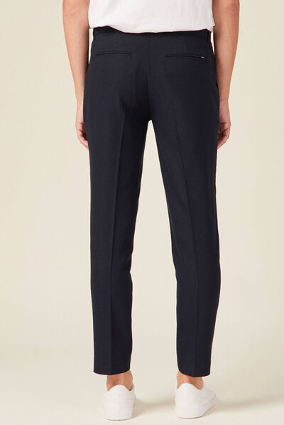 Pantalon chino 7/8ème bleu marine homme