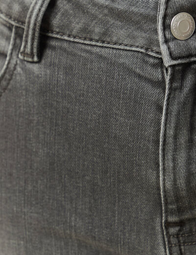 Jeans bootcut denim gris clair femme
