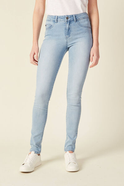 Jeans Lou - jegging denim bleach femme