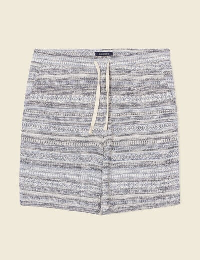 Bermuda droit taille élastique vert canard homme
