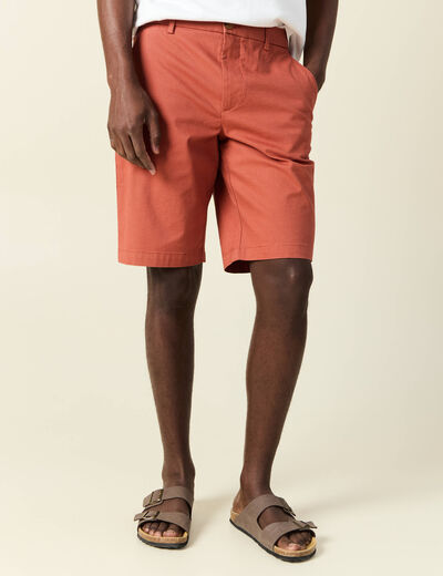 Bermuda droit éco-responsable rose homme