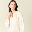 Chemise manches longues creme femme