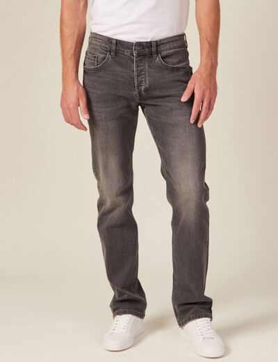 Jeans regular éco-responsable denim gris homme