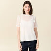 T-shirt manches courtes ecru femme