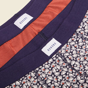 Lot 2 boxers marron cognac homme