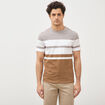 T-shirt manches courtes taupe homme
