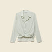 Blouse manches longues vert olive femme