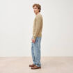 Pull manches longues camel homme