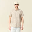 Chemise manches courtes beige homme