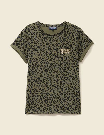 T-shirt manches courtes vert femme