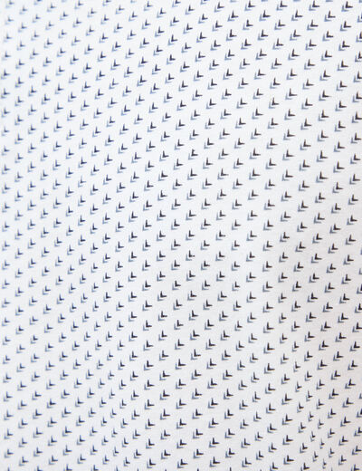 Polo cintr&eacute; en coton manches courtes blanc homme