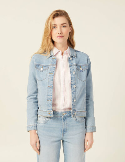 Veste en jean éco-responsable denim bleach femme