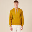 Sweat capuche éco-responsable jaune moutarde homme
