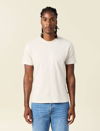 T-shirt manches courtes beige homme