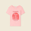 T-shirt manches courtes rose femme