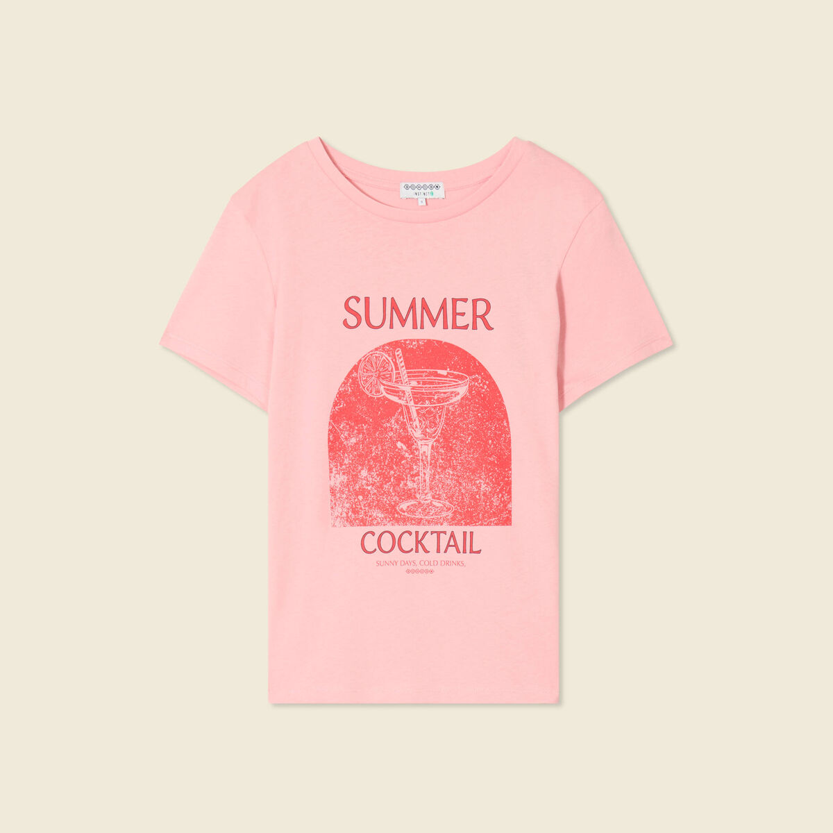 T-shirt manches courtes rose femme