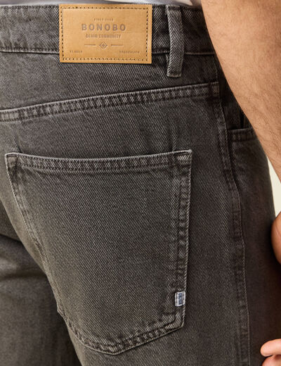 Jeans large longueur 32 en coton marron homme