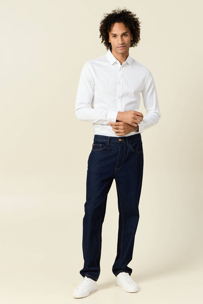 Chemise manches longues blanc homme