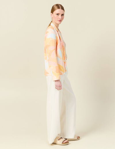 Veste blazer éco-responsable orange clair femme