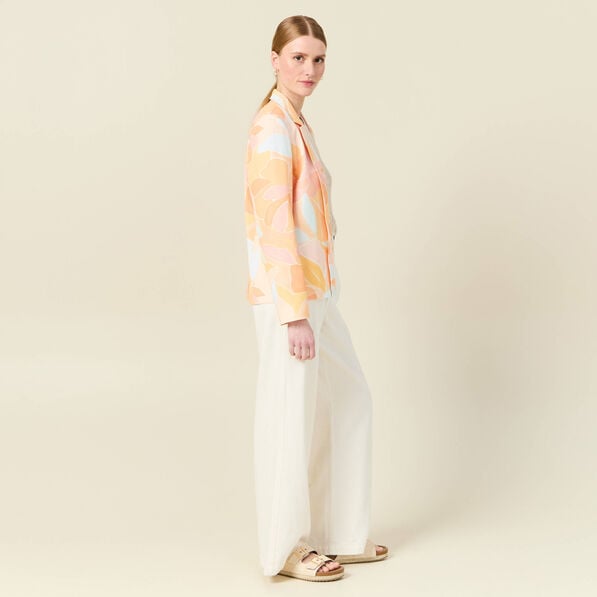 veste blazer eco responsable orange clair femme Veste blazer éco-responsable orange clair femme