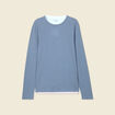 T-shirt manches longues bleu gris homme