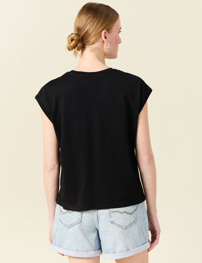 T-shirt éco-responsable noir femme