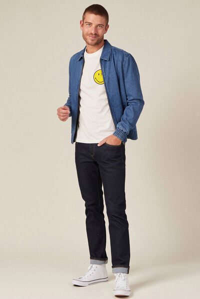 T-shirt SmileyWorld ecru homme