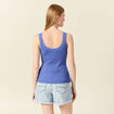 Débardeur tricot bretelles bleu electrique femme