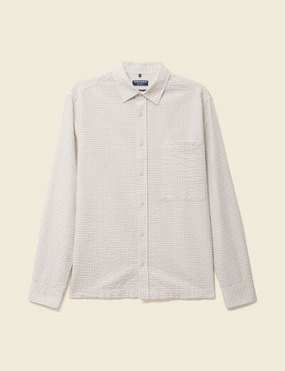 Chemise boyfriend en coton ecru homme